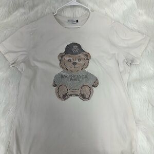 Balenciaga Beige Teddy Graphic Tee